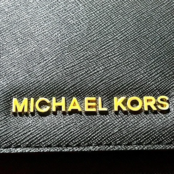 Michael Kors Jet Set Travel Carryall Saffiano Leather Wallet, Black - Picture 11 of 11